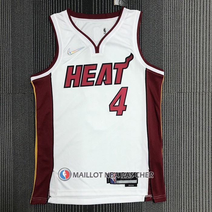 Maillot Miami Heat Victor Oladipo NO 4 Association 2021-22 Blanc